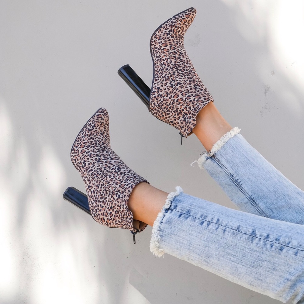 Leopard booties